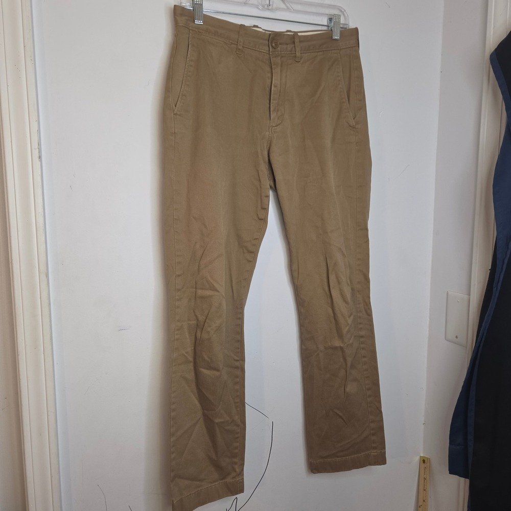 J.Crew 770 Straight Fit Stretch Chino Pants Mens 30x30 Khaki Tan Cotton Twill